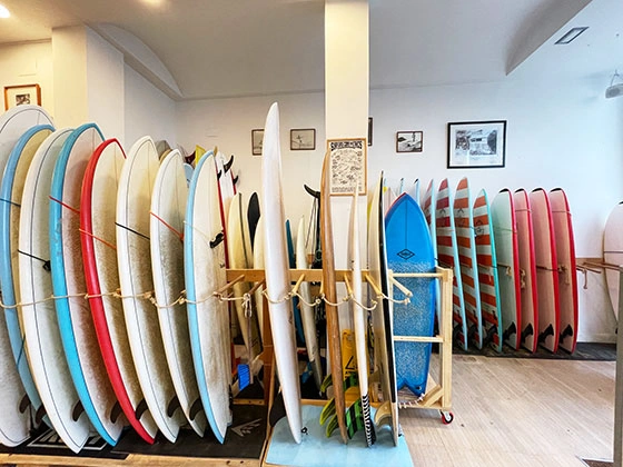 Surfboards for rent at La Pared, Fuerteventura